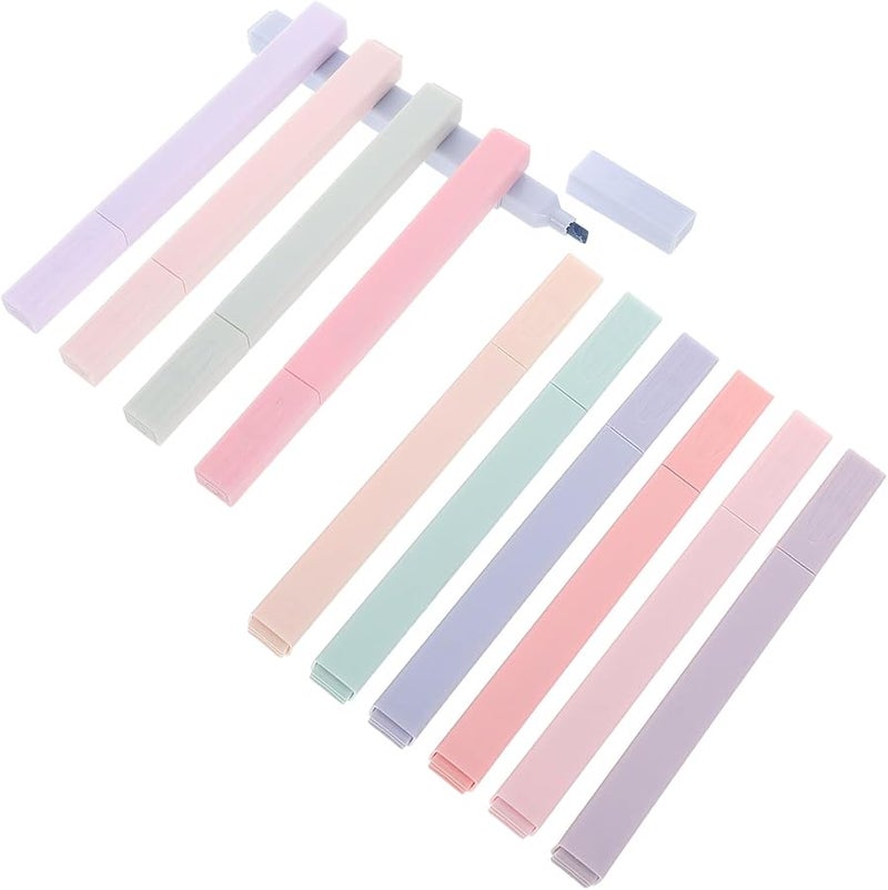 12pcs Mild Fluorescent Chisel Tip Highlighters Large Ink Reservoir for School Office Study - Image 1